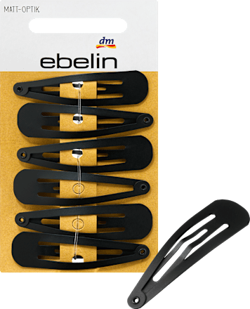 Haarspeldjes medium zwart, 6 stuks