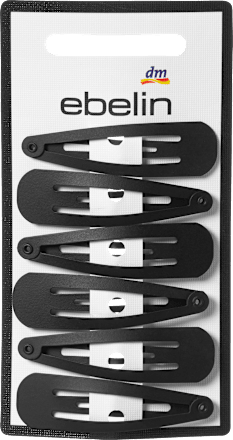Haarclips mittel, schwarz, 6 St