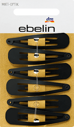 Haarspeldjes medium zwart, 6 stuks