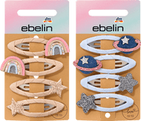 Haarspeldjes regenboog/ruimte, 4 stuks