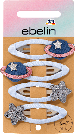 Haarspeldjes regenboog/ruimte, 4 stuks