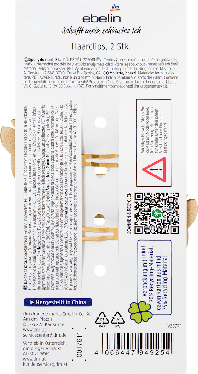 Haarclips Reh, 2 St