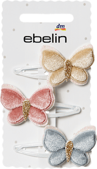 ebelin Haarclips Schmetterling, 3 St