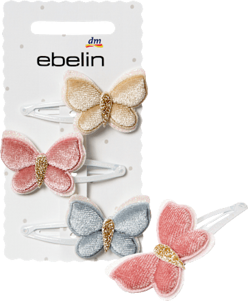 ebelin Haarclips Schmetterling, 3 St