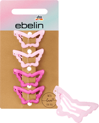 Haarspeldjes vlinders roze, 4 stuks