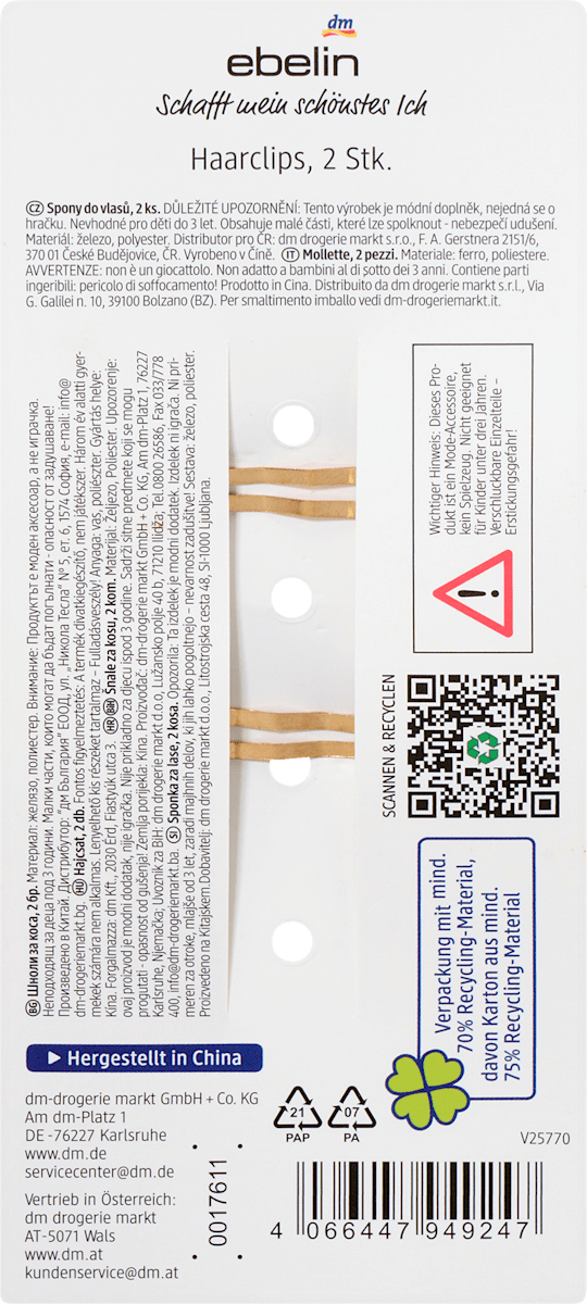 ebelin Haarclips Sterne, 2 St