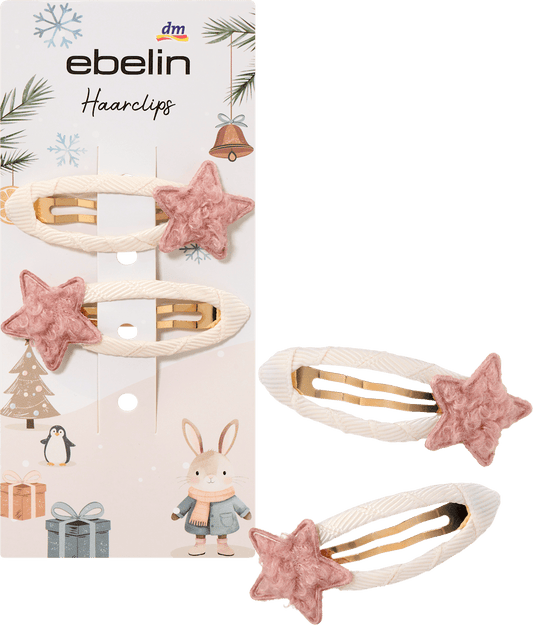 ebelin Haarclips Sterne, 2 St