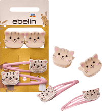 Haarclips & Haarklammern Katze, Rosa, 4 St ebelin