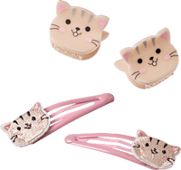 Haarclips & Haarklammern Katze, Rosa, 4 St ebelin