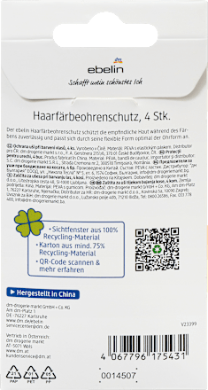 Oorbeschermers voor haarverf Happy hairmazing day, 4 stuks