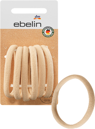 Haarelastiekjes blond zacht, 6 stuks