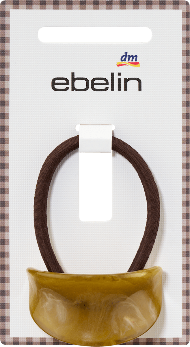 Haargummi mit Cuff, braun-grün, 1 St