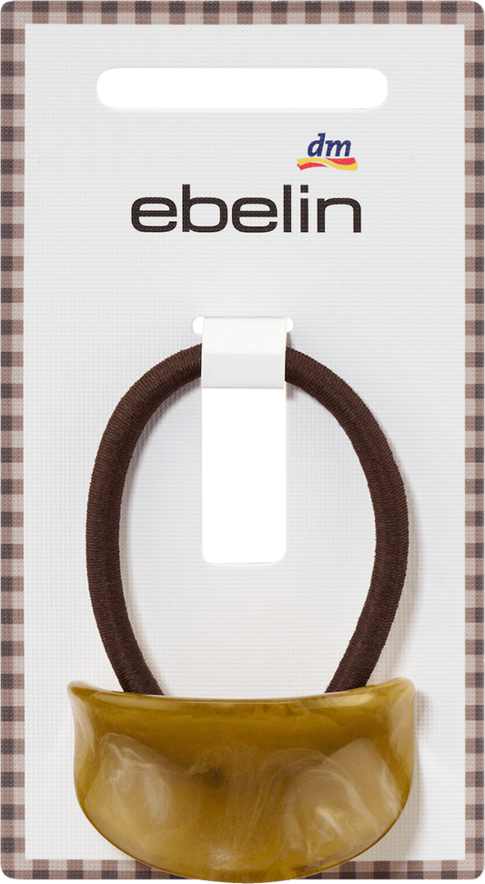 Haargummi mit Cuff, braun-grün, 1 St