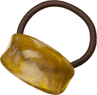 Haargummi mit Cuff, braun-grün, 1 St