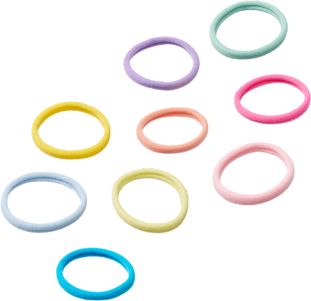ebelin Haargummi Rosa/Bunt-Mix, 9 St
