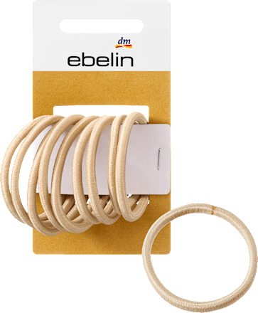 Haarelastiekjes blond, 9 stuks