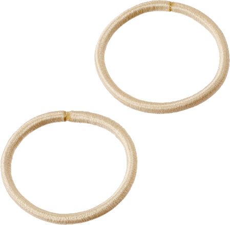 Haarelastiekjes blond, 9 stuks