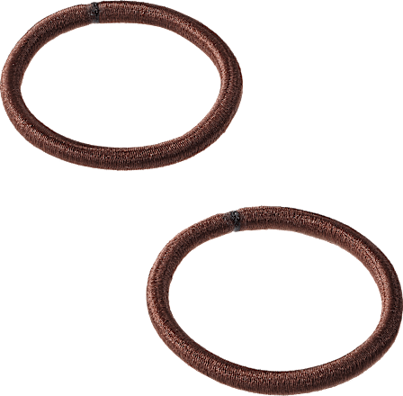 Haarelastiekjes bruin, 9 stuks