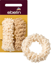 Haargummis, Creme, Beige, 2 St ebelin