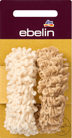 Haargummis, Creme, Beige, 2 St ebelin