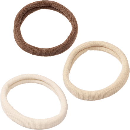 Haargummis creme/braun, 3 St