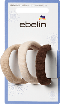 Haargummis creme/braun, 3 St