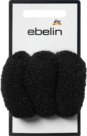 ebelin Haargummis dick, schwarz, 3 St