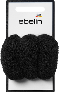 ebelin Haargummis dick, schwarz, 3 St