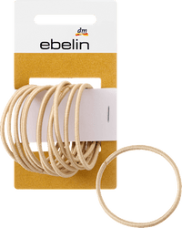 Haarelastiekjes dun, blond, 12 stuks