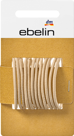 Haarelastiekjes dun, blond, 12 stuks