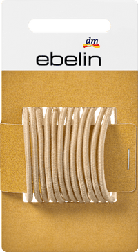 Haarelastiekjes dun, blond, 12 stuks