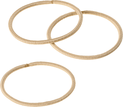 Haarelastiekjes dun, blond, 12 stuks