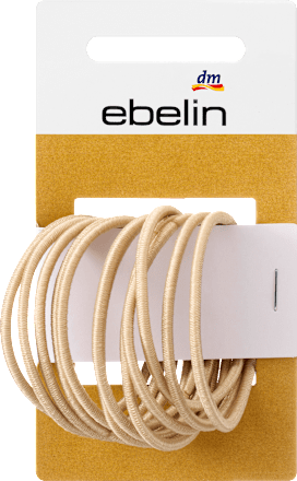 Haarelastiekjes dun, blond, 12 stuks