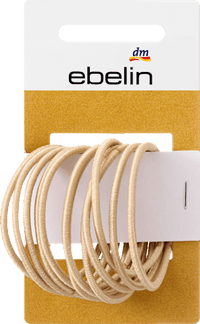 Haarelastiekjes dun, blond, 12 stuks