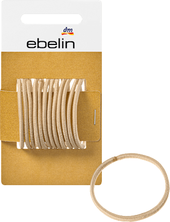 Haarelastiekjes dun, blond, 12 stuks