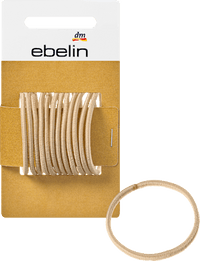 Haarelastiekjes dun, blond, 12 stuks