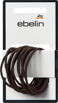 ebelin Haargummis dünn, braun, 12 St