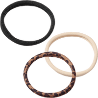 Haargummis Farb-Mix/Leo-Optik, 6 St
