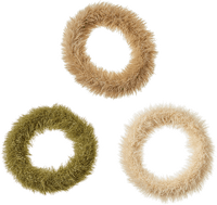 Haargummis Fell-Optik, Grün, Grau, Beige, 3 St ebelin