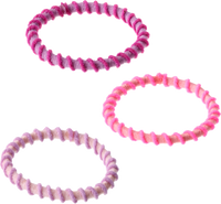 Roze gedraaide haarelastiekjes, 9 stuks