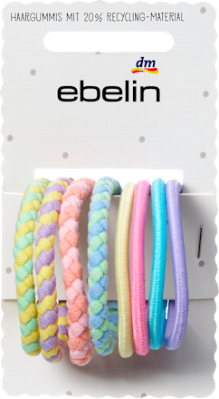 Haargummis geflochten, bunt, 8 St