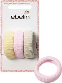 ebelin Haargummis gelb/rosa/salbeigrün, 3 St
