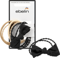 ebelin Haargummis gemischt, schwarz/braun/beige, 8 St