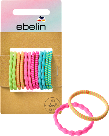 Verzamelde haarelastiekjes, kleurenmix, 12 stuks