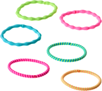 Verzamelde haarelastiekjes, kleurenmix, 12 stuks