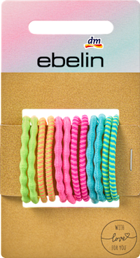 Verzamelde haarelastiekjes, kleurenmix, 12 stuks