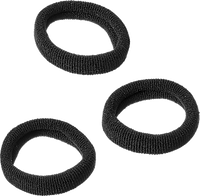 Zwarte geribbelde haarelastiekjes, 9 stuks