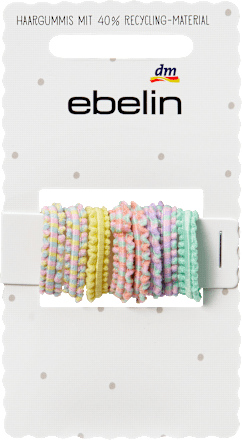 Haargummis gewellt, pastellfarben, 9 St