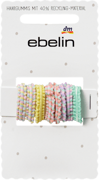 Haargummis gewellt, pastellfarben, 9 St