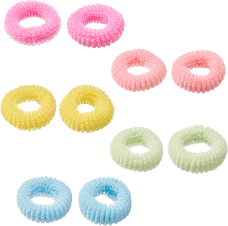 Haargummis in Box, bunt, 40 St
